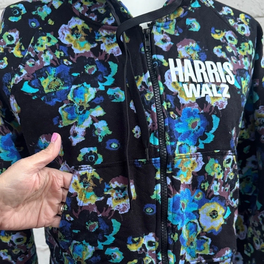 Ulla Johnson x Designers for America “Our Bodies Our Vote” Floral Hoodie Size M - Picture 5 of 9